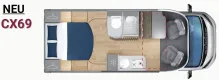 Fahrzeugbild GIOTTILINE Compact CX69 Premiere Edition Queensbett #28