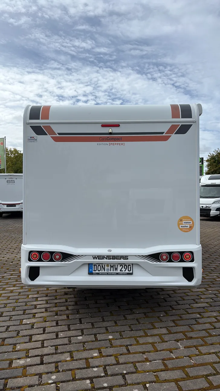 Frontal Hinten Weinsberg CaraCompact EDITION PEPPER 600 MEG Sofort verfügbar