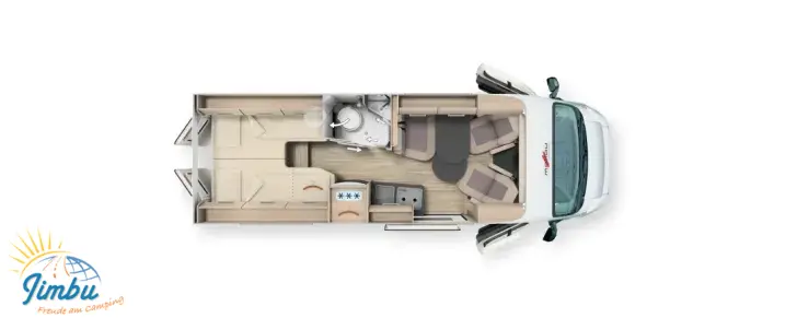 Grundriss Tag Malibu Van Comfort 640 LE charming coupé 2120 - 160, Automatik
