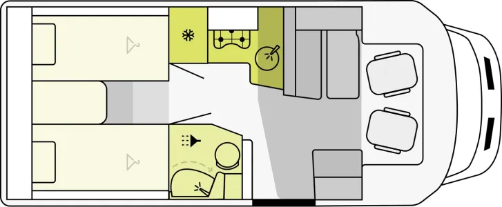 Grundriss Tag Etrusco T 6.9 SF Autark-Paket/Zusatzschlösser/