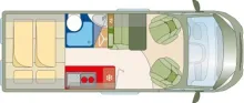 Grundriss Tag Roadcar R 600 Citroen 165 PS Truma CP Plus