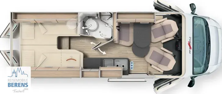 Grundriss Tag Malibu Van first class - two rooms GT skyview 640 LE RB Stilwelt Bari