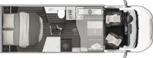 Grundriss Tag Roller Team Zefiro 267 TL ACC*TV-WIFI*LITHIUM*SOLAR*RFK*
