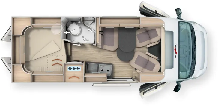 Grundriss Tag Malibu Van comfort GT skyview 600 DB (543)