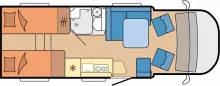 Grundriss Tag Hobby Maxia T 710 GE /Combi 6E/SAT-TV/Heckstützen