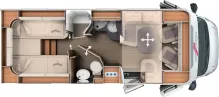 Grundriss Tag Carthago C1-tourer T 145 RB LE comfort Fiat