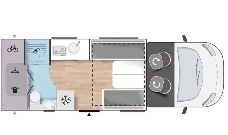 Grundriss Tag Chausson Titanium 640 VIP AHK, Solar, Face to Face Sitzb