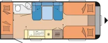 Grundriss Tag Hobby Maxia 595 KML Autark-Paket/Alde-Warmwasser