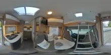 360° Innenansicht Carado A 132 Solar 2x 100 W +Wechselrichter