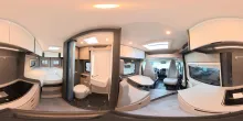 360° Innenansicht Dethleffs Globetrail 640 ES Fiat SCANDI 9534 ACC 8-GANG