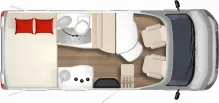 Grundriss Tag Bürstner Travel Van T 590 G Harmony|LED|Fahrradträger|Kam