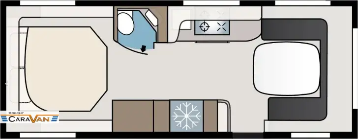 Grundriss Tag Kabe Royal 630 GLE B8 Tandem B8 Queensbett