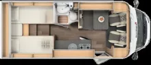 Grundriss Tag Sunlight T 66 mit SAT+TV und Markise+Vorzelt