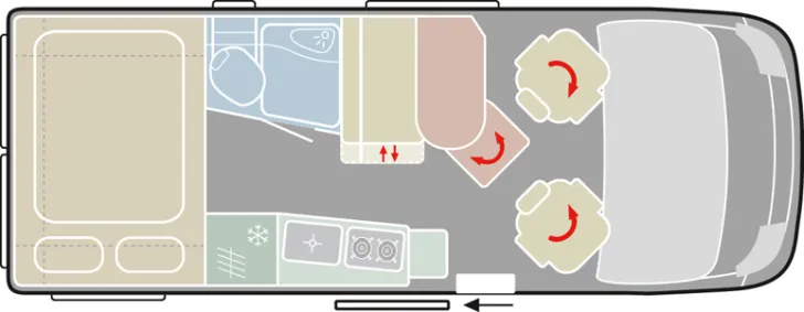Grundriss Tag VanTourer 600 Prime