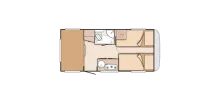 Grundriss Nacht Knaus Sport 460 EU Rangierhilfe Truma