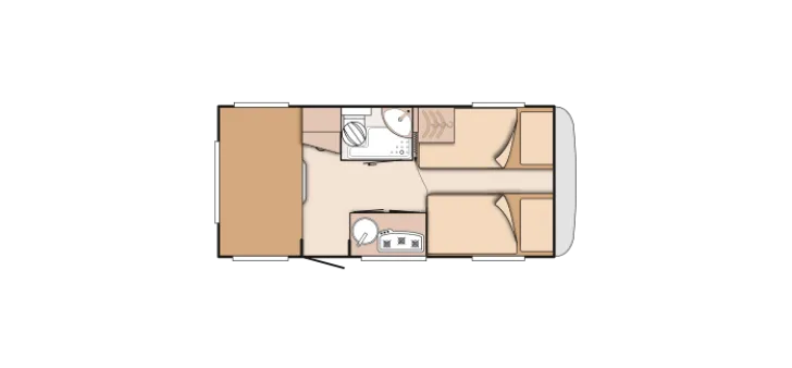 Grundriss Nacht Knaus Sport 460 EU Rangierhilfe Truma