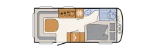 Grundriss Tag Dethleffs c' go 495 FR Active Active Paket