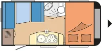 Grundriss Tag Hobby De Luxe 440 SF Nr. 52-4 - Mover, Doppelb.