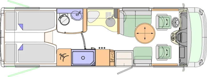 Grundriss Tag Concorde Credo 791 L *Hubstützen*Alufelgen