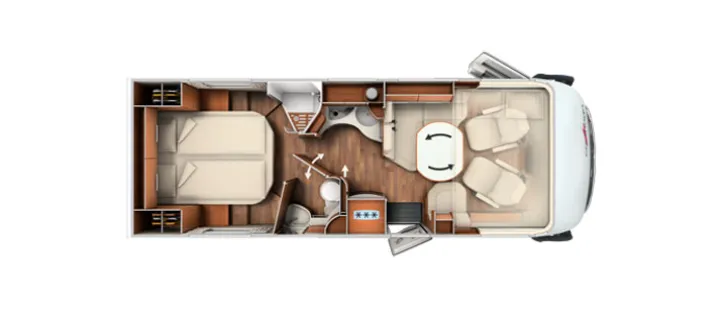 Grundriss Tag Carthago chic c-line I 5.0 - Lithium*Solar*2xTV*Automatik
