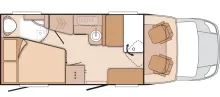 Grundriss Tag Knaus Sky TI 650 MF Silver Selection 150 PS
