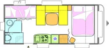 Grundriss Tag Caravelair Antares 546 Luxe Nr. 17 - Etagenb., DB, RSG