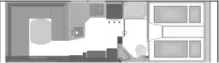 Grundriss Tag Phoenix MaXi-Alkoven Iveco 7900 QRSL 7,2 t - Hubstützen - Luftf. HA
