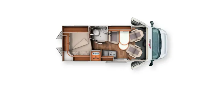 Grundriss Tag Malibu 600 DB 2 SAT / TV / Markise