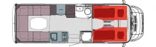 Grundriss Tag Frankia F-Line A 740 Plus Luxusreisemobil für Paare