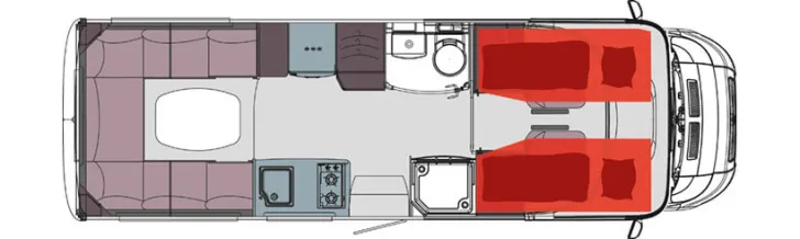 Grundriss Tag Frankia F-Line A 740 Plus Luxusreisemobil für Paare
