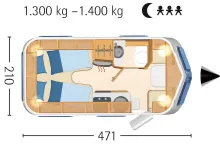 Grundriss Tag Hymer Eriba Touring 542 60 Edition