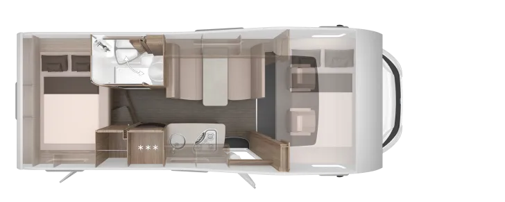Grundriss Tag Knaus L!VE Traveller 650 DG
