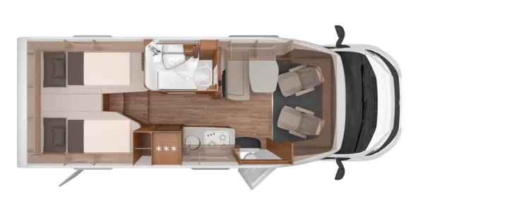 Grundriss Tag Knaus Van TI 650 MEG Platinum Selection