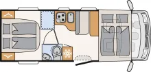 Grundriss Tag Dethleffs Trend I 6757