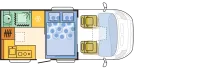 Grundriss Nacht Adria Matrix Axess 590 ST TV -Paket