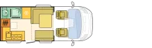 Grundriss Tag Adria Matrix Axess 590 ST TV -Paket