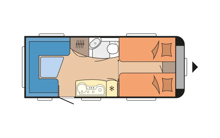 Grundriss Tag Hobby De Luxe 495 UL IC-Silverline Mover, Markise